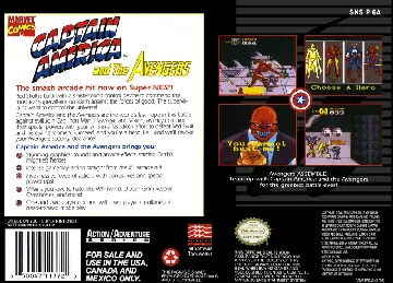 Captain America and the Avengers (USA) box cover back